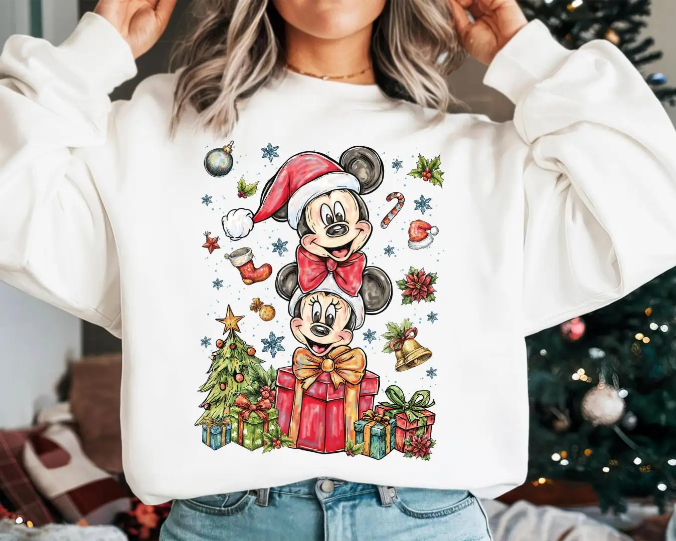 Mickey Mimmie Christmas Sweatshirt, Disneyland Christmas Holiday T-Shirt, Mickey's Very Merry Christmas Party Shirts, Disneyland Holiday Tee