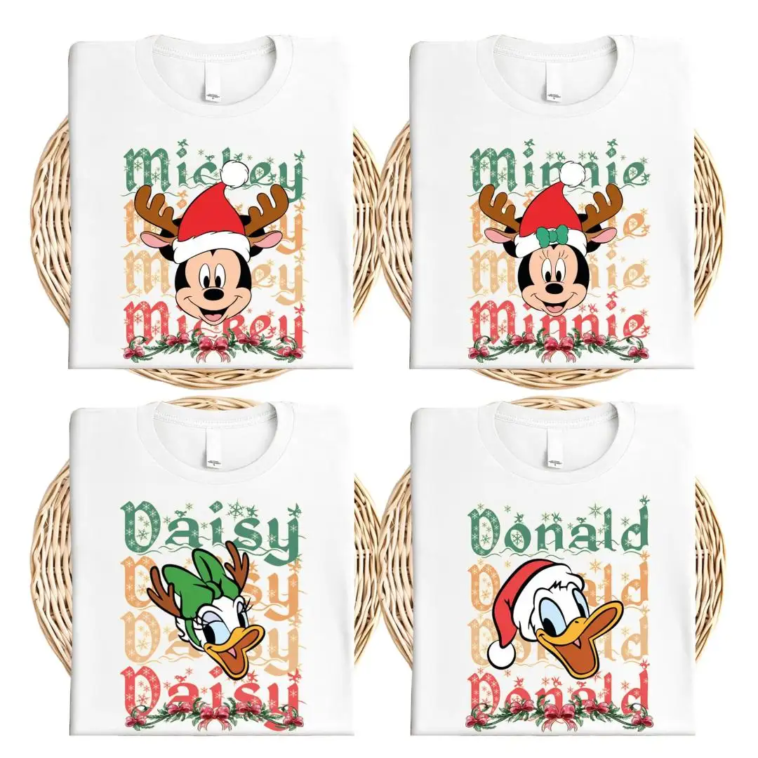 Mickey and Friends Christmas Shirt, Disney Xmas Party 2025 Tee, Disneyland Xmas Family Matching Trip T-Shirt, Very Merry Xmas Holiday Sweat