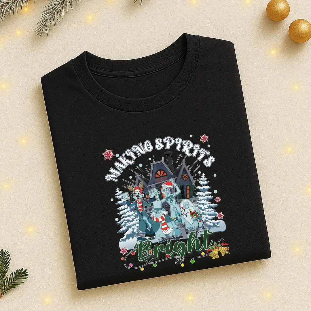 Disney Goofy Christmas Shirts, Haunted Sweater, Ghosts XMAS Tee, Disneyland Christmas Holiday Sweatshirt
