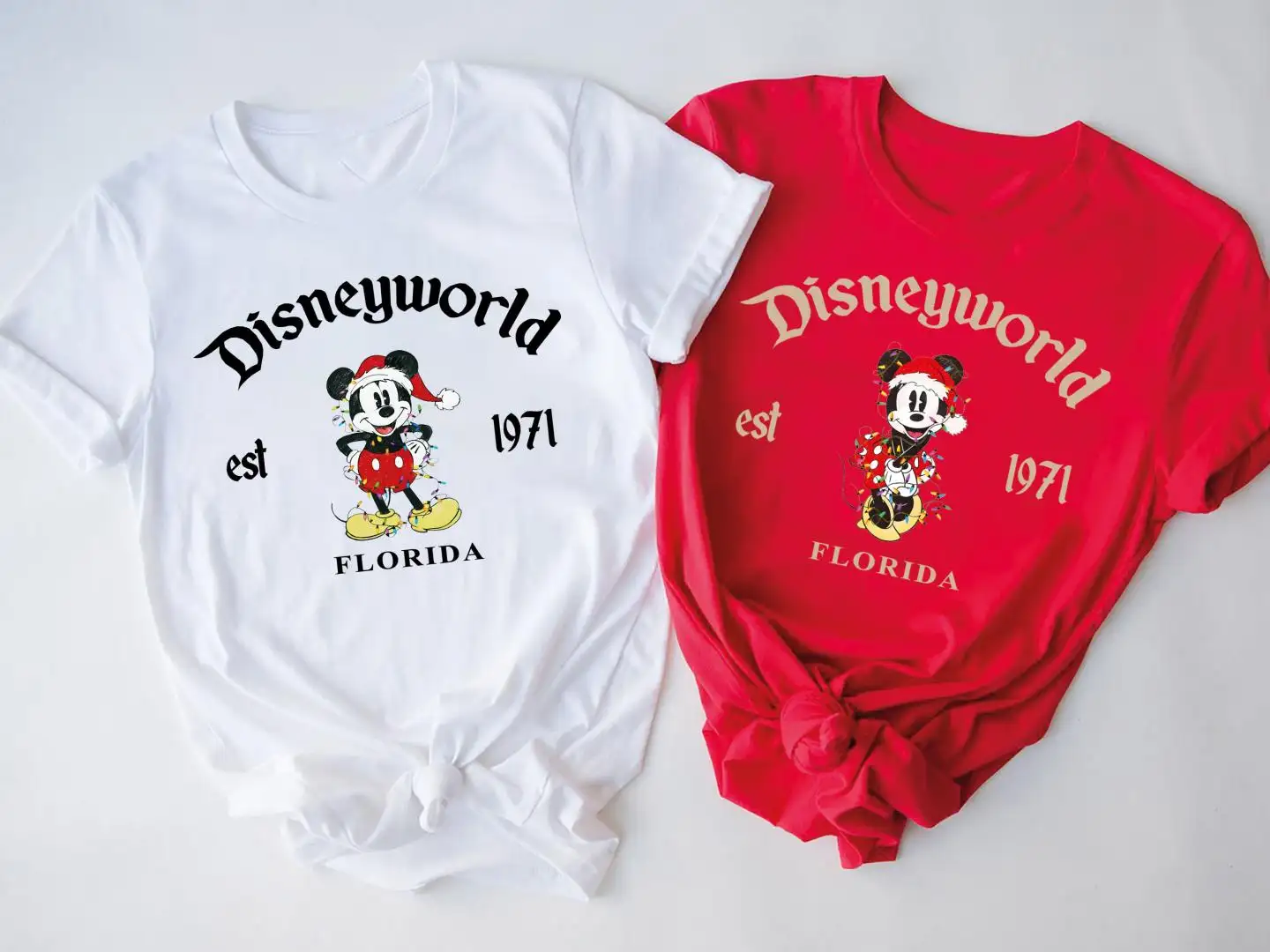 Disneyworld Florida Christmas Shirt, Mickey and Minnie Xmas 2025 Shirt, Disneyworld Holiday Vacation Party Shirt, Disney Couples Xmas Tees