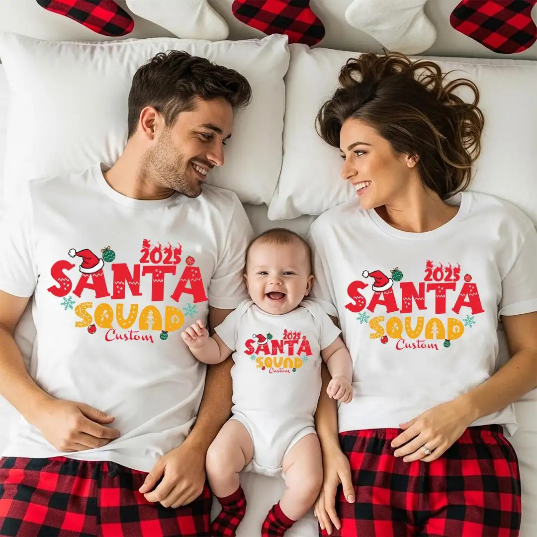 Santa Squad 2025 Shirt, Christmas Party Tee, Very Merry Xmas Tee, Santa Crew Tee, Christmas Family Squad T-Shirt, Winter Holiday Sweatshirt