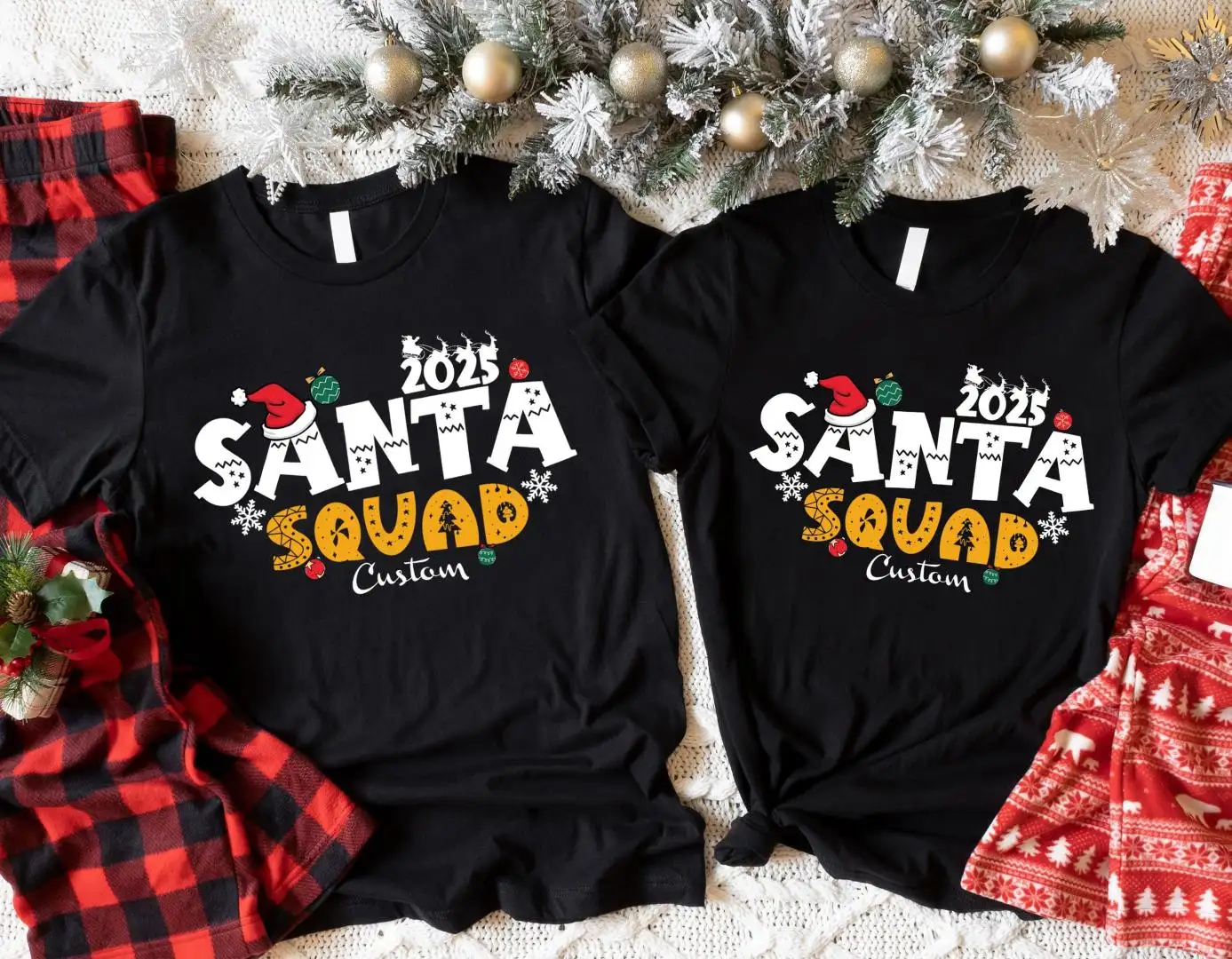 Santa Squad 2025 Shirt, Santa Crew Tee, Very Merry Xmas Tee, Christmas Family Squad T-Shirt, Winter Holiday Sweatshirt, Christmas Party Tee