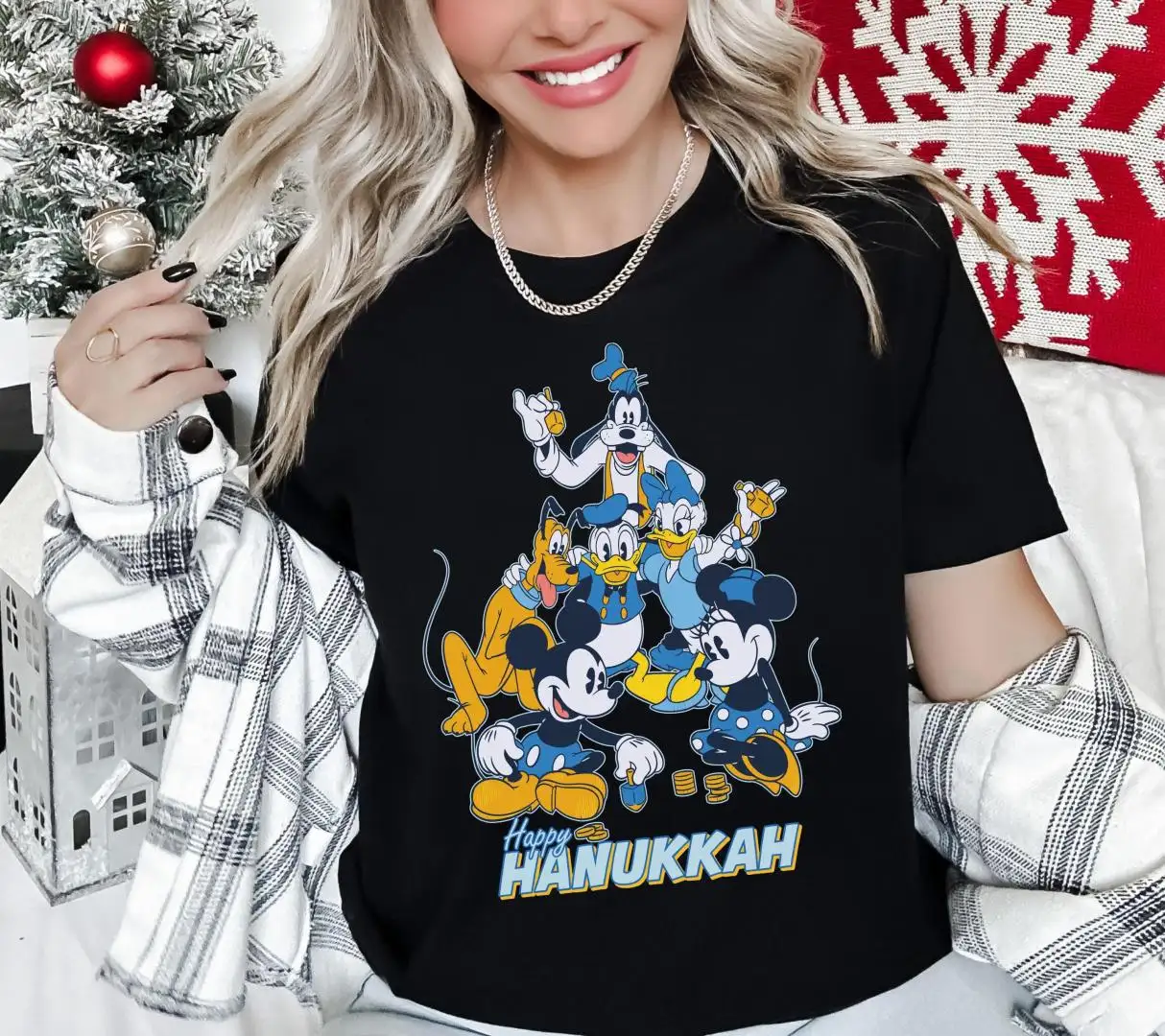 Disney Happy Hanukkah Shirt, Disneyland Jewish Holiday T-Shirt, Disney Trip Xmas Tee, Disney Menorah Sweater, Mickey & Friends Chanukah Tee