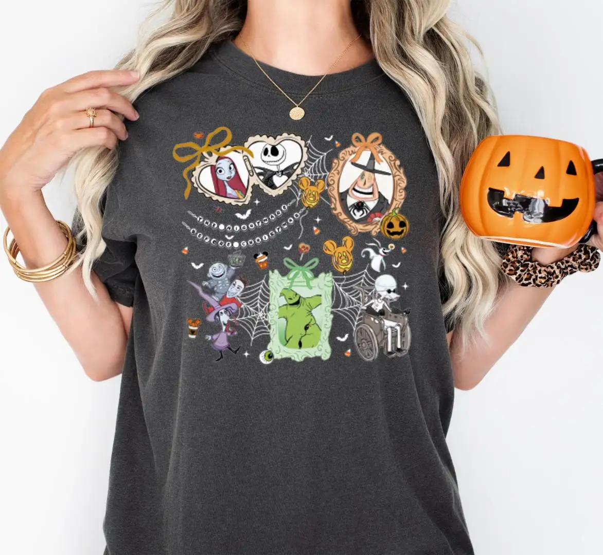 Nightmare Before Christmas Couple Shirt, WDW Halloween Trip Shirt, Spooky Vibes Halloween Shirt, Jack Skellington Sally Spooky Season Hoodie
