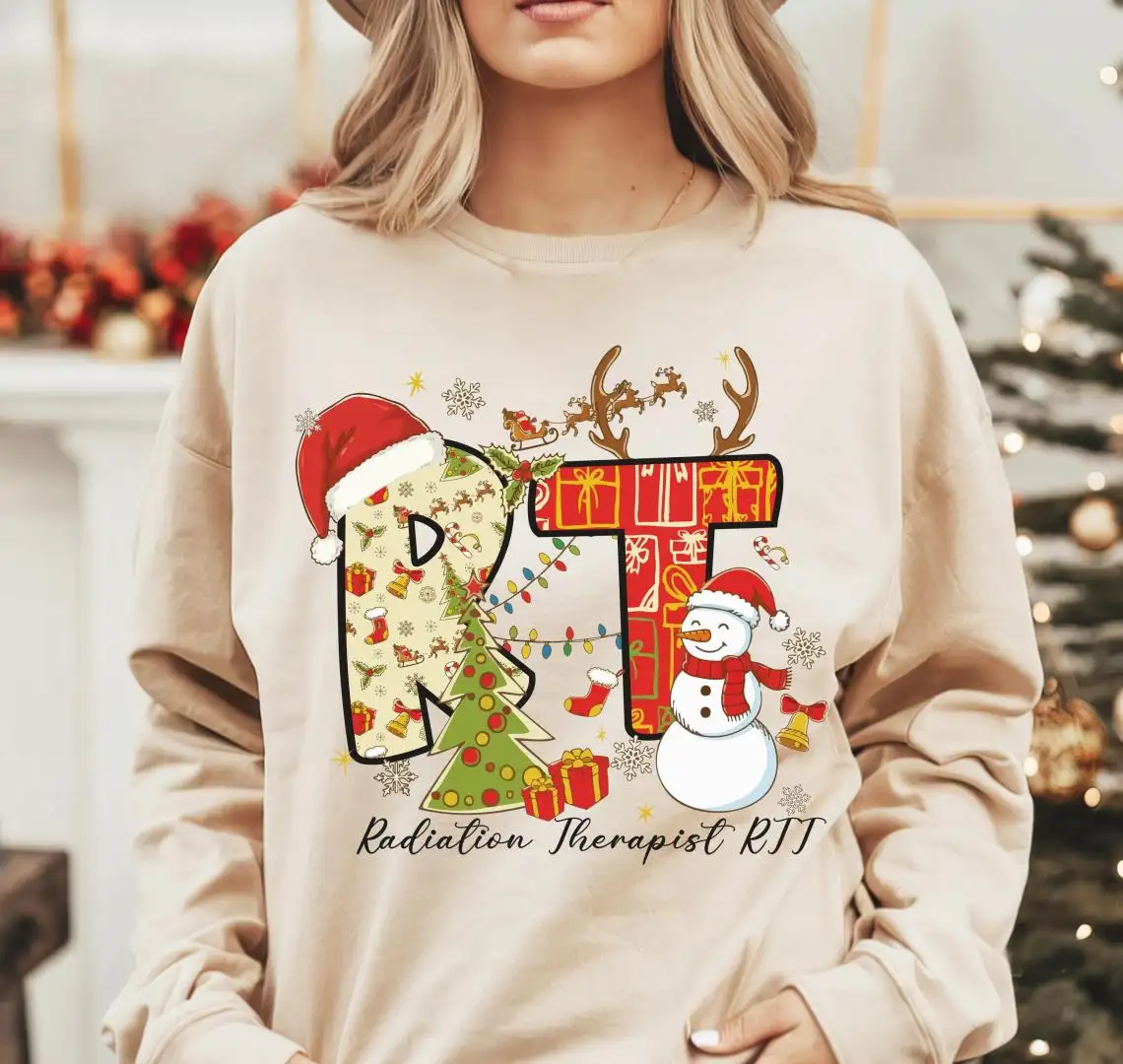 Respiratory Therapist Christmas Sweatshirt, New Nurse Xmas Gift Tee, RT Nurse Xmas Shirt, Holiday Nurse T-Shirt, RT Christmas Sweater