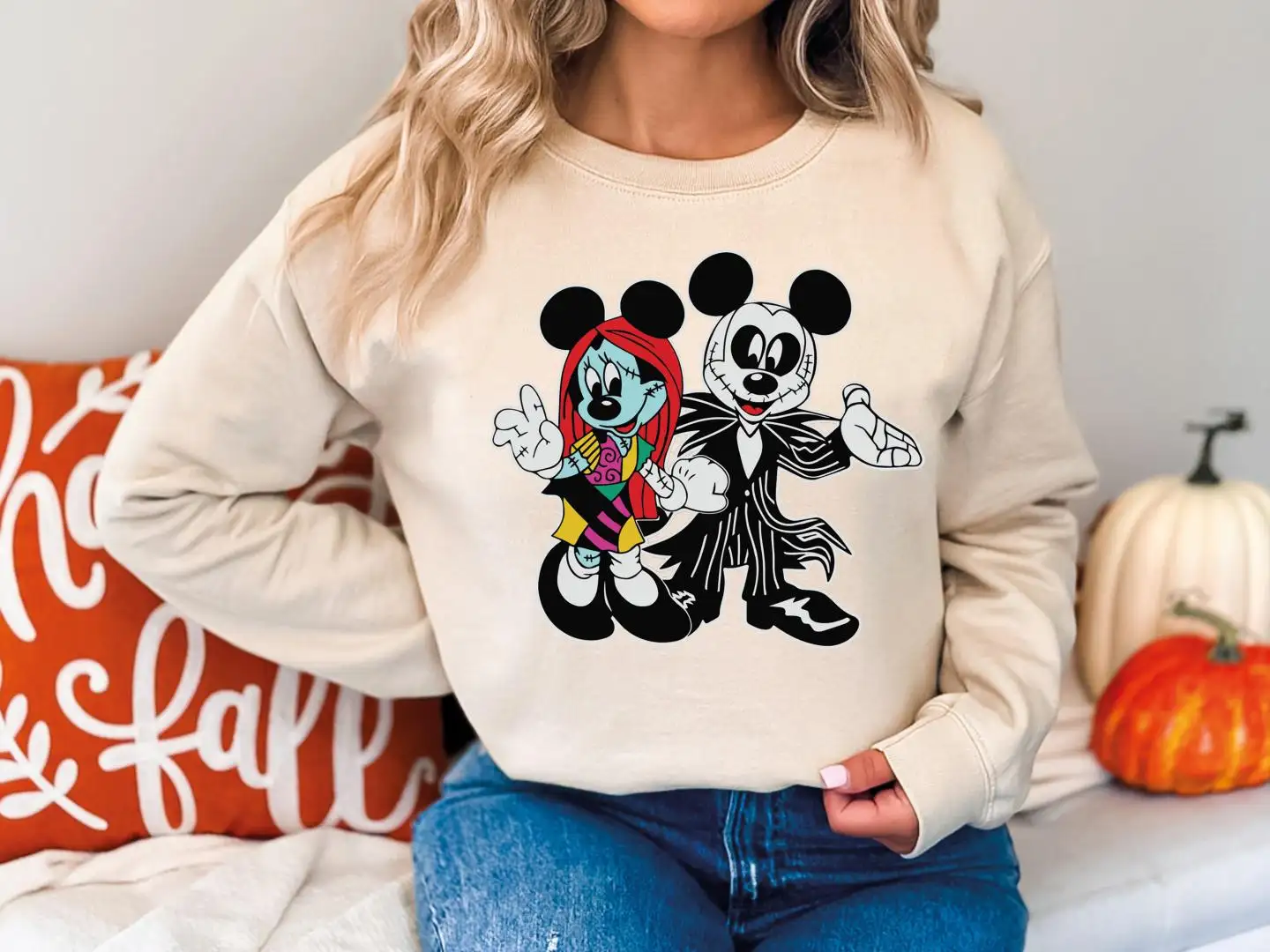 Disney Halloween Shirt, Mickey and Minnie Shirt, Jack and Sally Shirt, Spooky Season Shirt, Nightmare Before Christmas Tee, Pumpkin T-Shirt