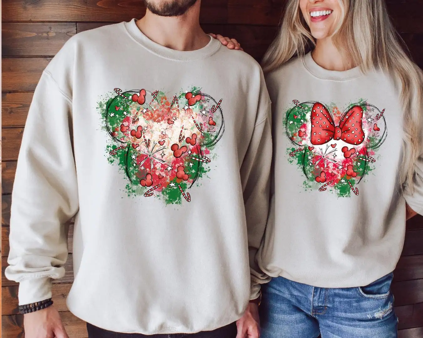 Disney Christmas 2025 Shirt, Mickey and Minnie Ears Xmas T-Shirt, Disney Couples Xmas Tees, Disneyland Holiday Vacation Party Gift