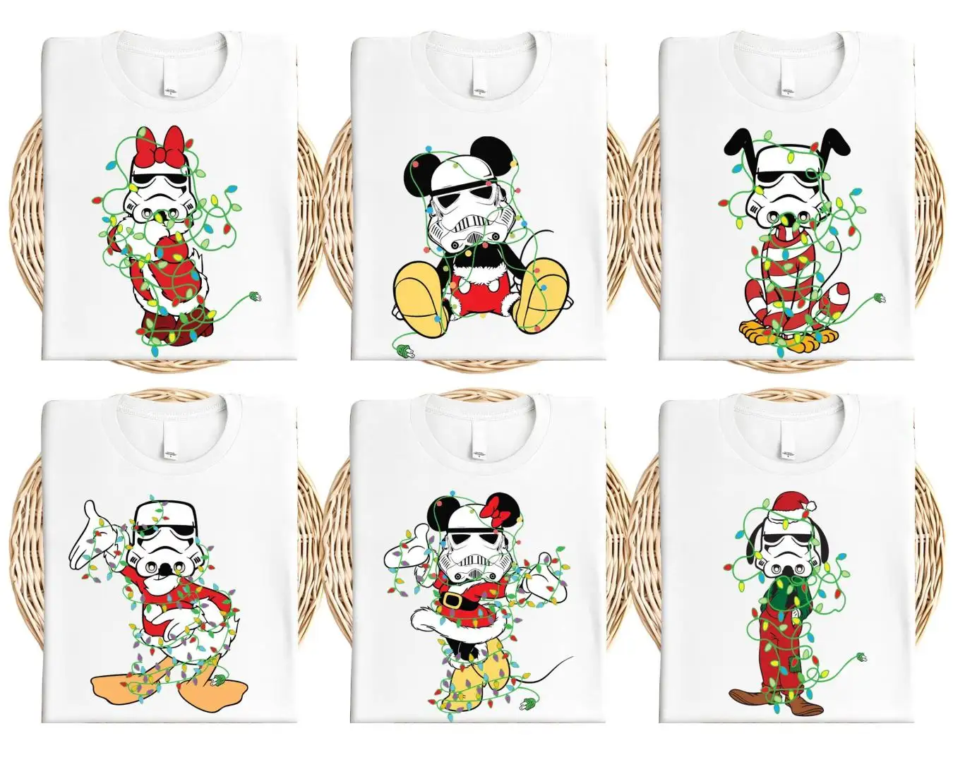 Mickey Friends Stormtrooper Christmas Shirt, , Disneyland Family Holiday Xmas 2025 Tee, Star Wars Xmas T-Shirt, Minnie Daisy Christmas Shirt