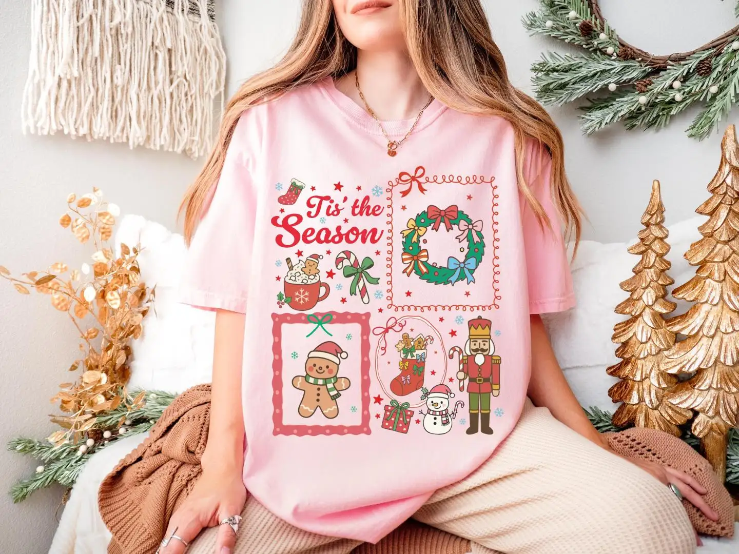 Tis The Season Christmas Shirt, Winter Christmas Bow Hoodie, Very Merry Xmas Sweatshirt, Postage Stamp Christmas T-Shirt, Xmas Cookie Gift