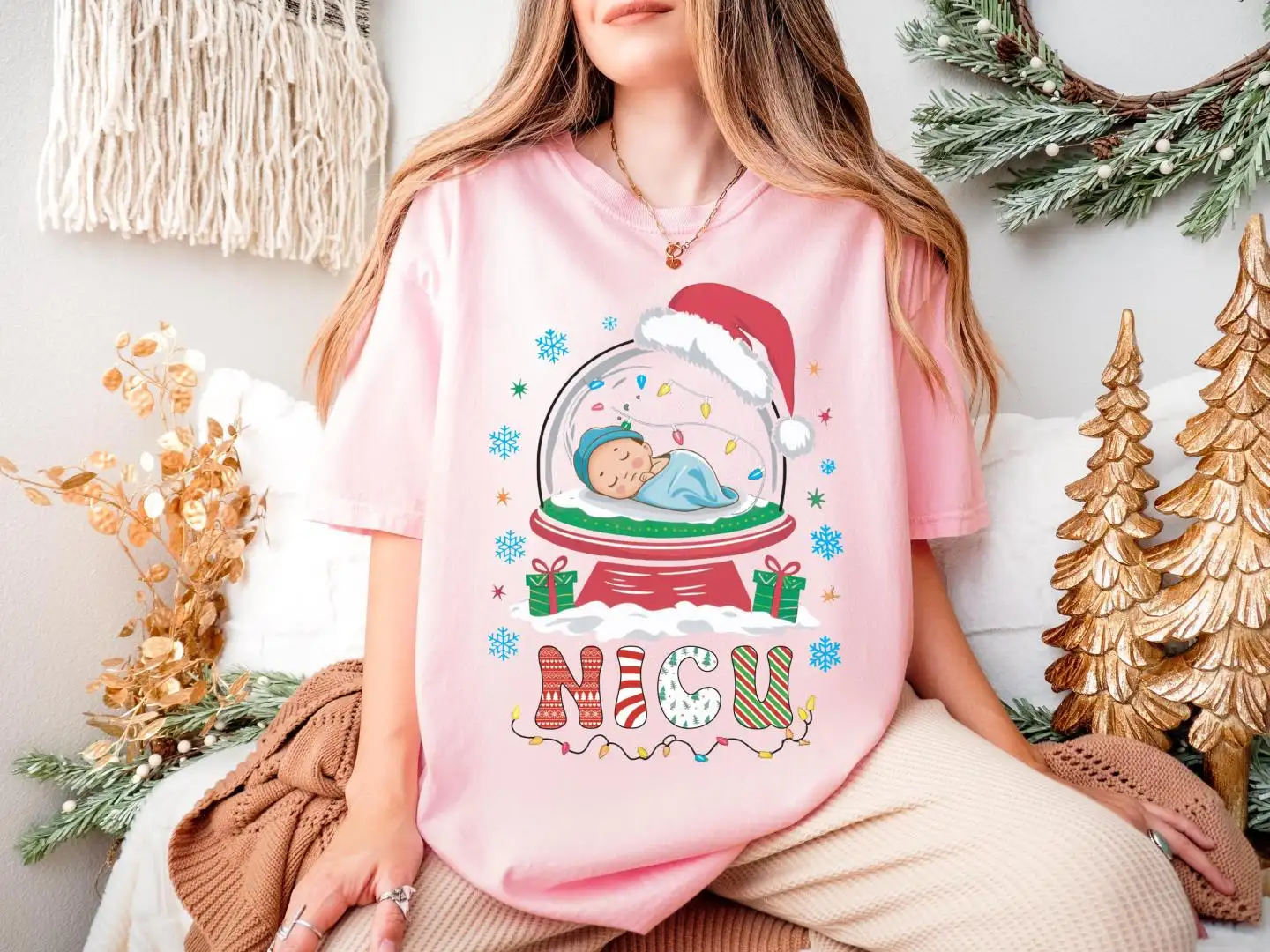 Nicu Nurse Christmas Shirt, Neonatal ICU Xmas Gift, Labor And Delivery Christmas T-Shirt, Mother Baby Unit Xmas Tee, Nurse Xmas Sweatshirt
