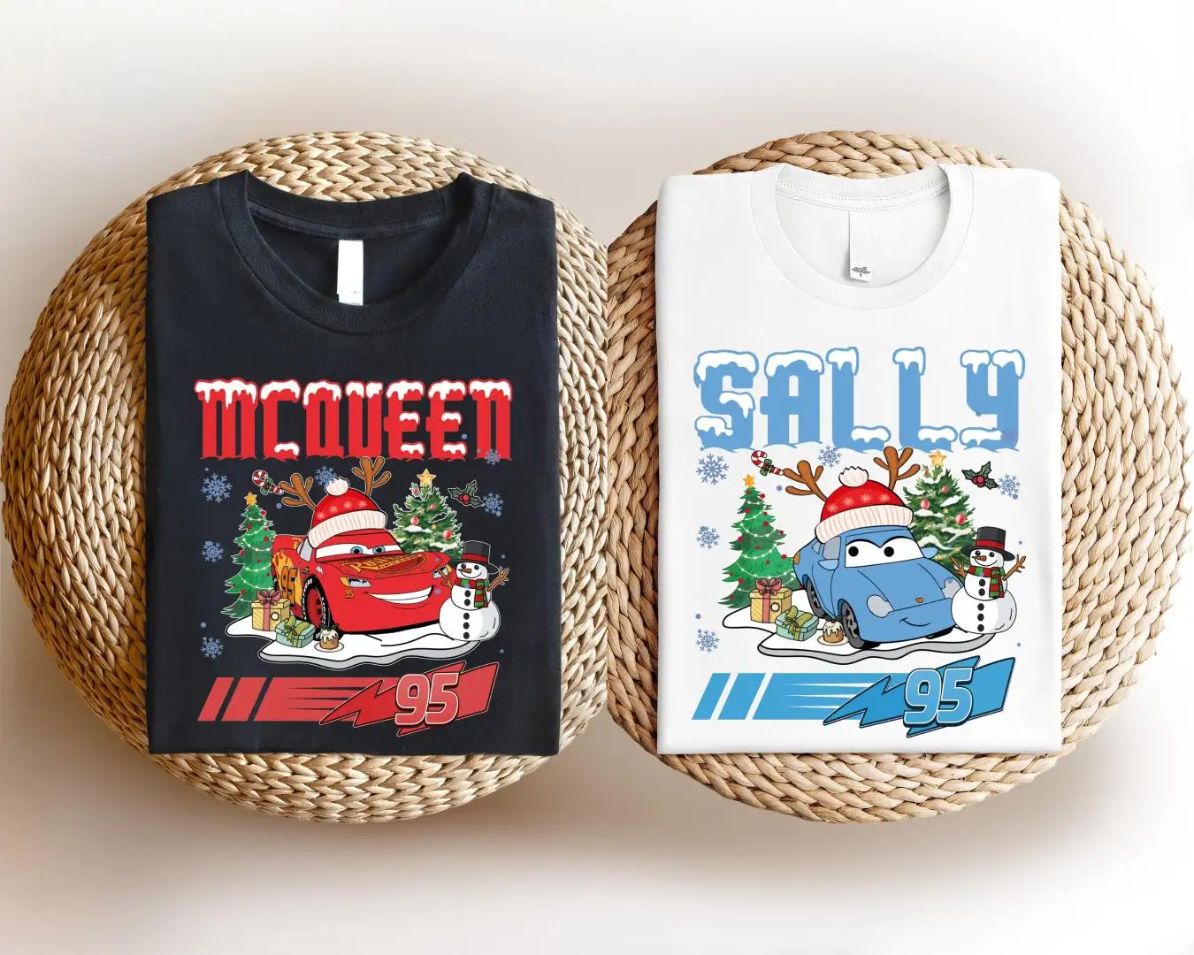 Cars Movie Christmas Tee, McQueen & Mater Christmas Shirt, Disney Cars Holidays Sweater, Disneyland Xmas Party Gift Tee, Sally Kid Xmas Tee