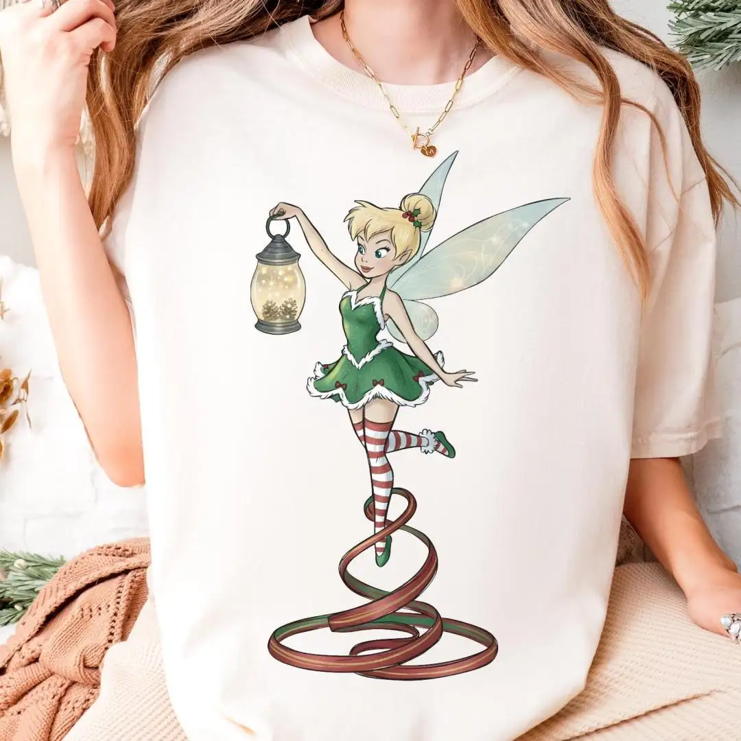 Tinkerbell Christmas Shirt, Magic Tinkerbell Xmas Hoodie, Disney Princess Xmas Sweatshirt, Xmas Girls Trip Tee, Disneyland Xmas Party Shirt