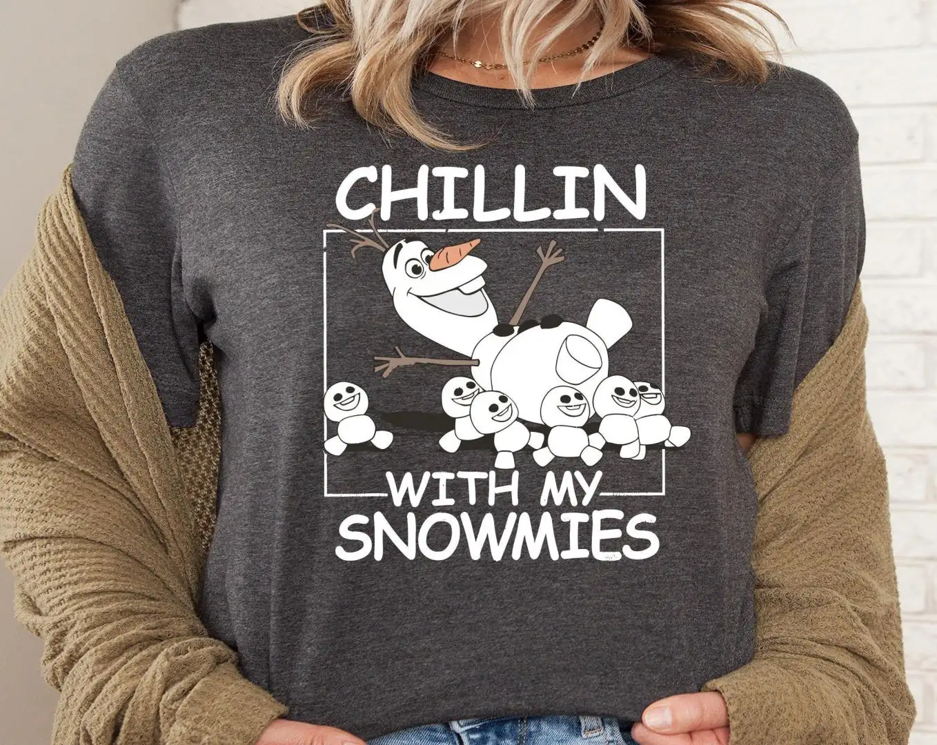 Disney Frozen Olaf Shirt, Disneyland Christmas Vacation Sweatshirt, Disneyworld Holiday Vacation Shirt, Chillin With My Snowmies Tee