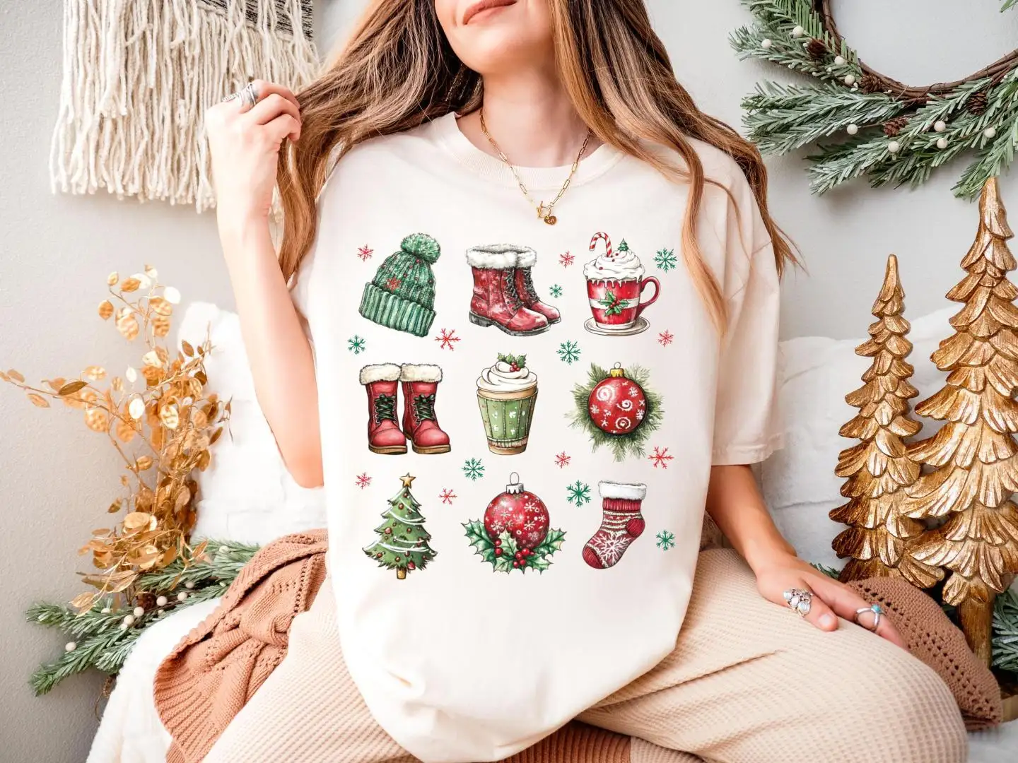 Christmas Tis The Season Shirt, Christmas Trip Women Hoodie, Girly Xmas Party Tee, Christmas Tree Ornament Sweater, Winter Holiday Gift
