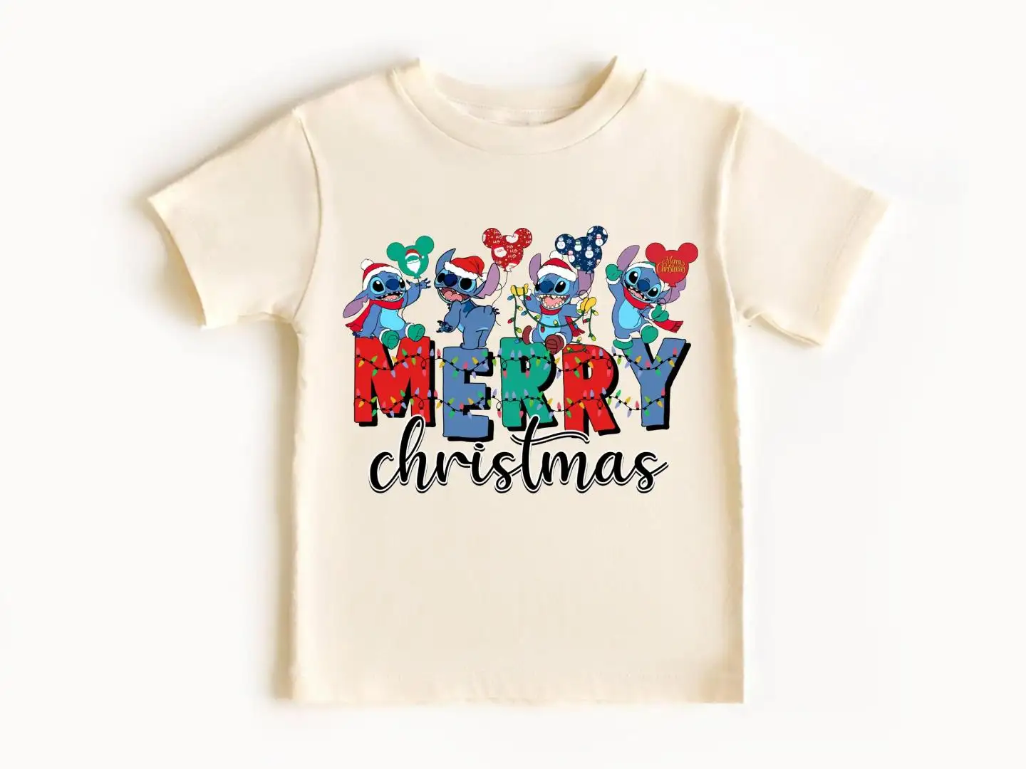 Stitch Christmas Shirt, Disney Mickey XMAS Tee, Disneyland Merry Christmas Crewneck, Santa Stitch Christmas Kids Sweatshirt