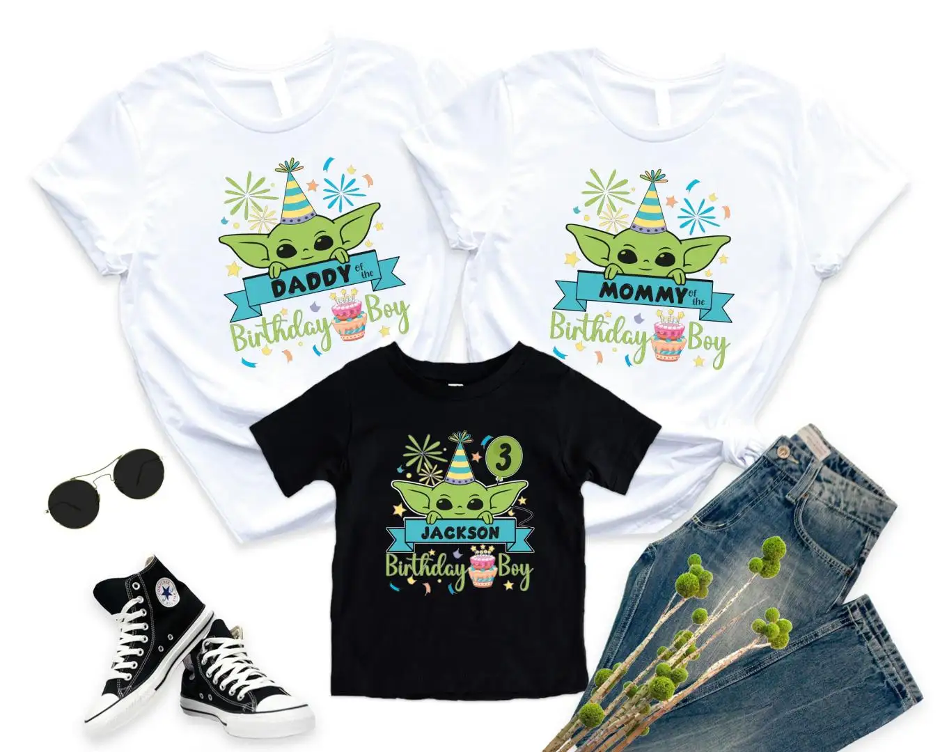 Star Wars Baby Yoda Birthday Boy Shirt for Disneyland Party