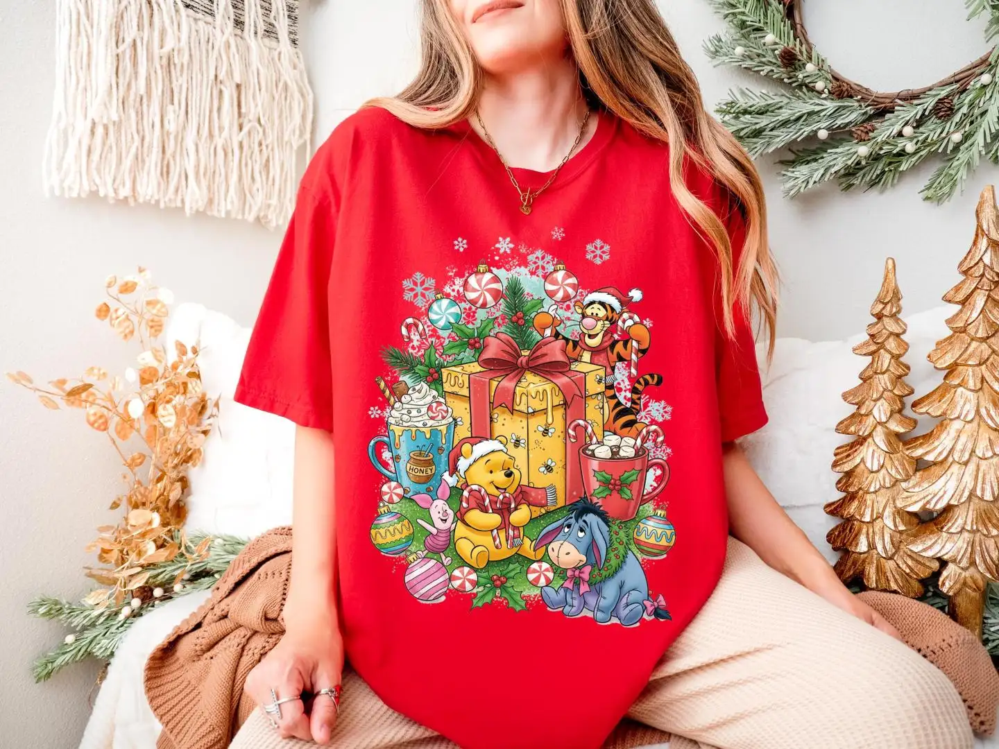 The Pooh Christmas Shirt, Disneyland Xmas Toddler Shirt, Pooh Bear & Friends Christmas Sweatshirt, Piglet Xmas Tee, Disney Winnie Xmas Gift