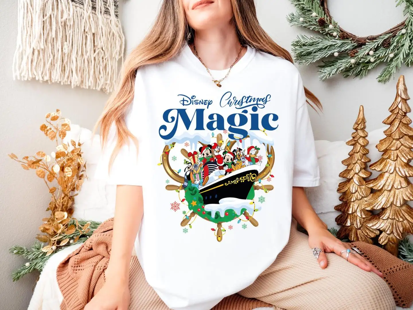 Disney Christmas Magic Shirt, Disneyland Family Xmas Trip Hoodie, Donald Magic Cruising Tee, Mickey & Friends Xmas Cruise Sweatshirt