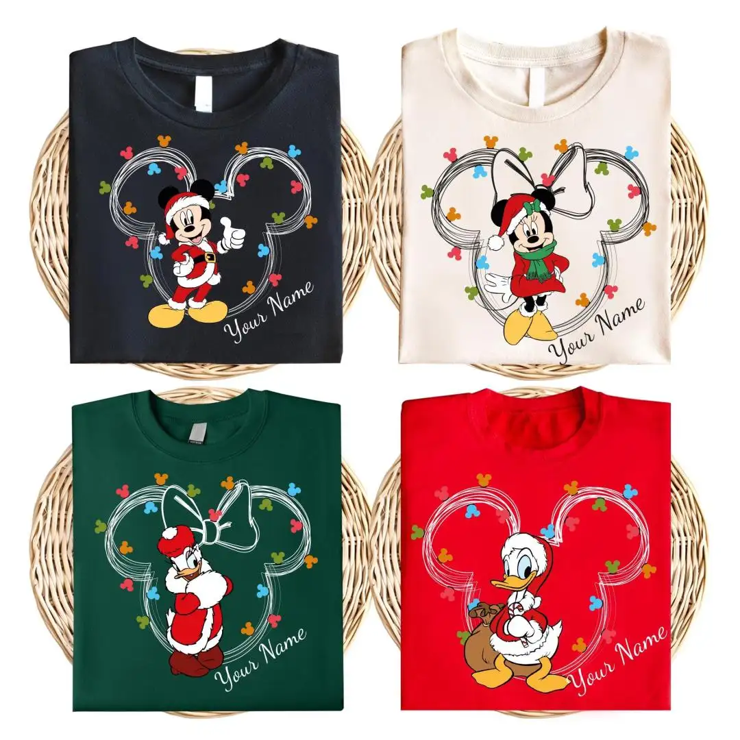 Custom Mickey & Friends Christmas Shirt, Disneyland Family Matching Holiday Hoodie, Disney Xmas Group Sweatshirt, Daisy And Donald Xmas Tee