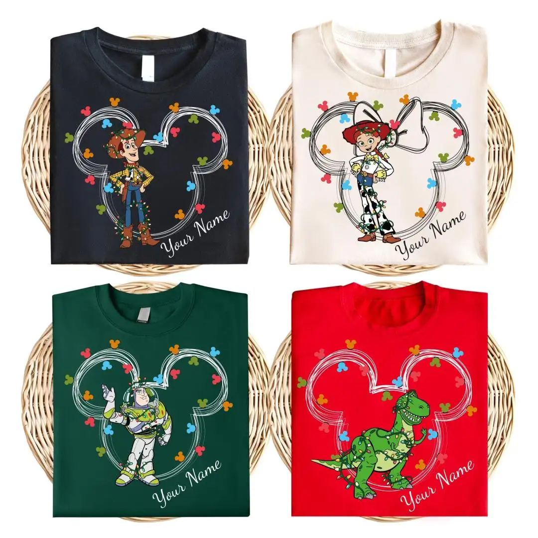 Custom Toy Story Christmas Shirt, Buzz Xmas Tee, Disneyland Family Holiday Tee, Disney Pixar Xmas Group Sweatshirt, Woody & Jessie Xmas Tee