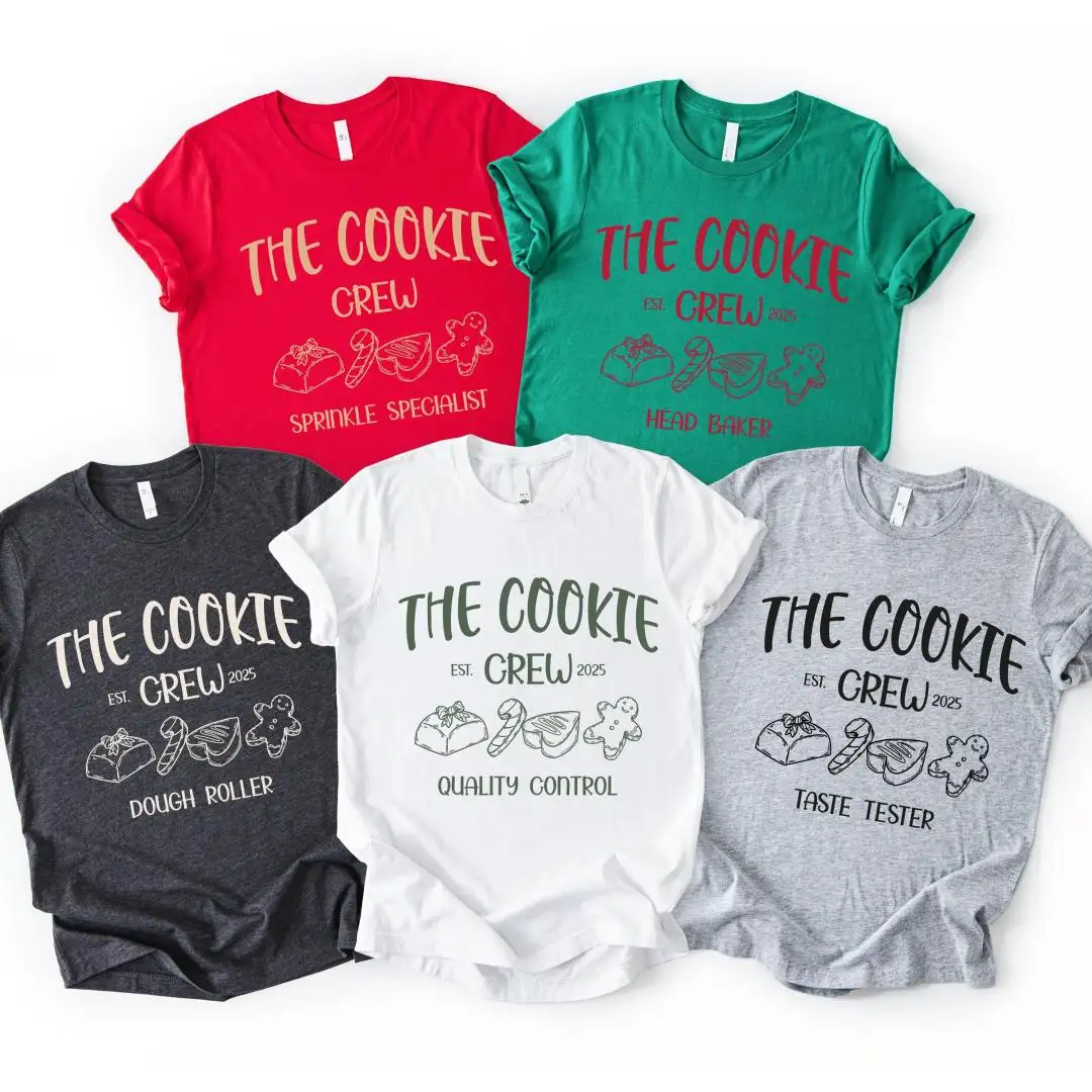 Christmas Cookie Crew Shirt, Family Matching Christmas Party Tee, Festive Cookie Team Holiday Gift, Custom Cookie Baking Sweatshirt