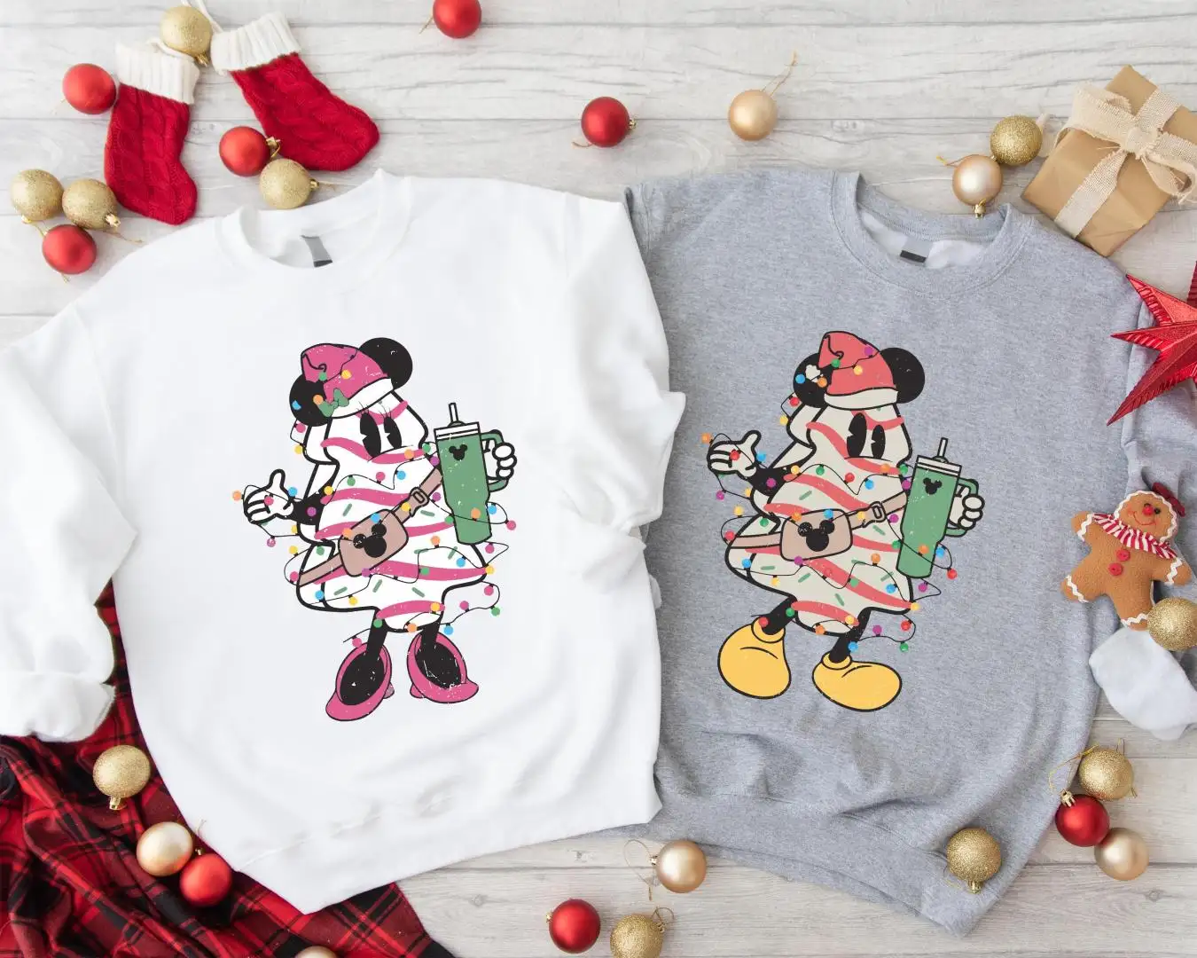 Mickey And Minnie Christmas Tree Shirt, Disney Christmas Shirt, Family Matching Christmas Shirts, Minnie Cookie Tee, Disneyland Xmas Trip