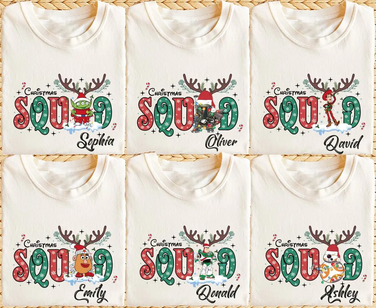 Disney Christmas Squad Shirt, Toy Story XMAS Group Sweater, Star Wars Holiday Custom Sweatshirt, Darth Vader Christmas Matching Tee