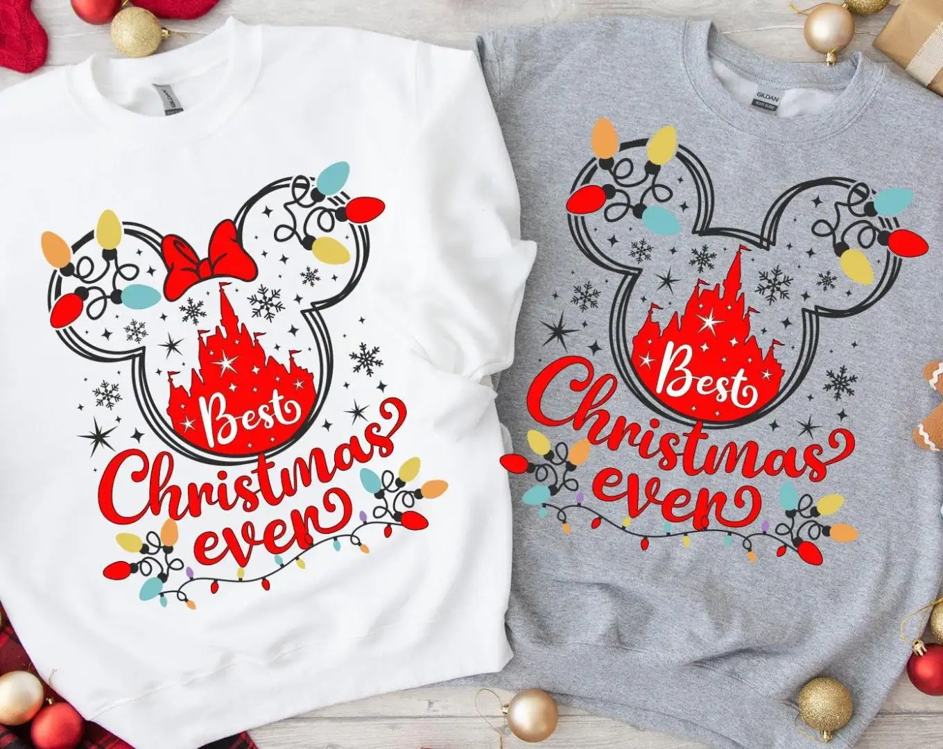 Disney Best Christmas Ever Shirt, Couple Mickey And Minnie Christmas Shirts, Disneyland Xmas Sweatshirt, Magic Kingdom Holiday T-Shirt