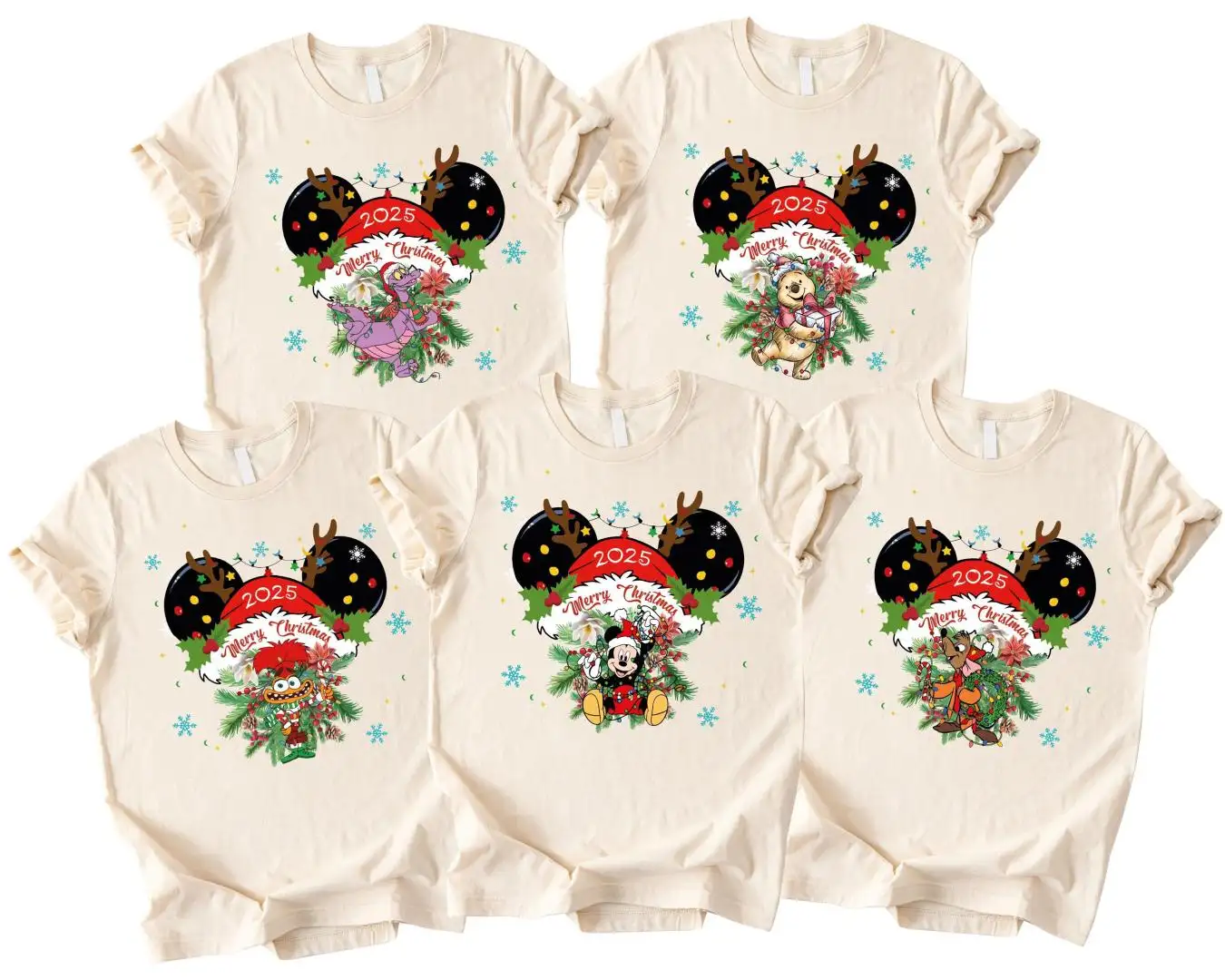 Disney Christmas Shirt, Inside Out Family Matching Tee, Winnie The Pooh XMAS Hoodie, Mickey Holiday Group Sweatshirt