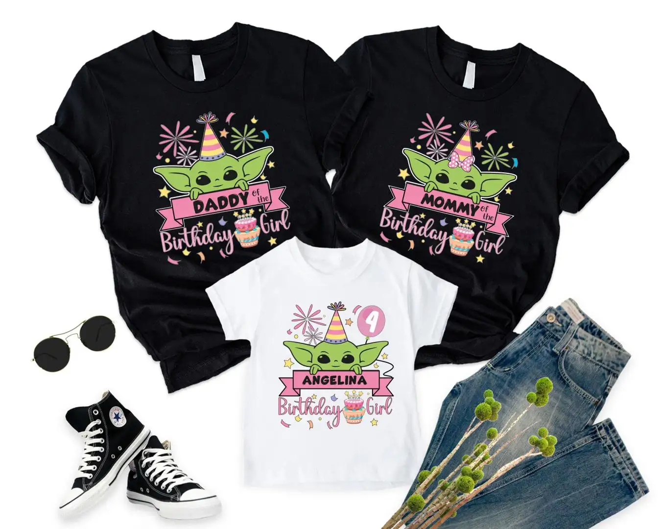 Star Wars Baby Yoda Birthday Girl Shirt
