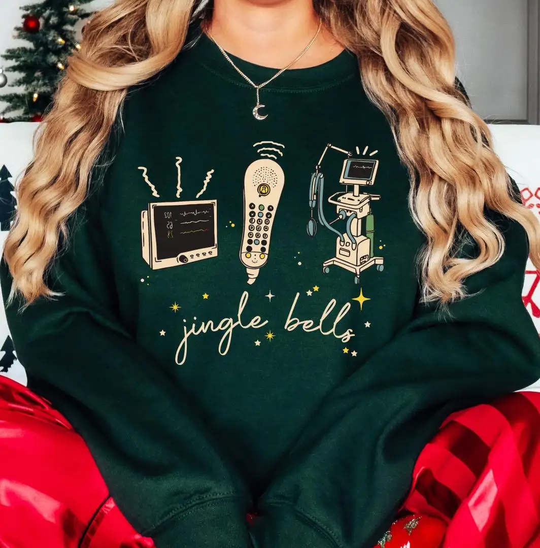 Hospital Jingle Bells Christmas Shirt, Nurse Xmas Shirt, Medical Christmas Team Shirt, Heart Monitor Xmas Shirt, Xmas Hospital Crew Shirt