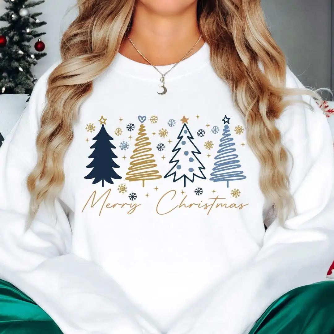 Merry Christmas Trees Shirt, Xmas Trees Sweatshirt, Family Matching Xmas Trip Tee, Merry Christmas Party Tee, Winter Holiday Hoodie