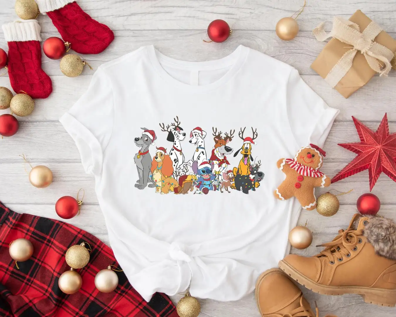 Disney Dogs Christmas Shirt, Disneyland Xmas Family Trip, WDW Holiday Shirt, Stitch Xmas Shirt, Pluto Xmas Shirt, 101 Dalmatians Xmas Shirt