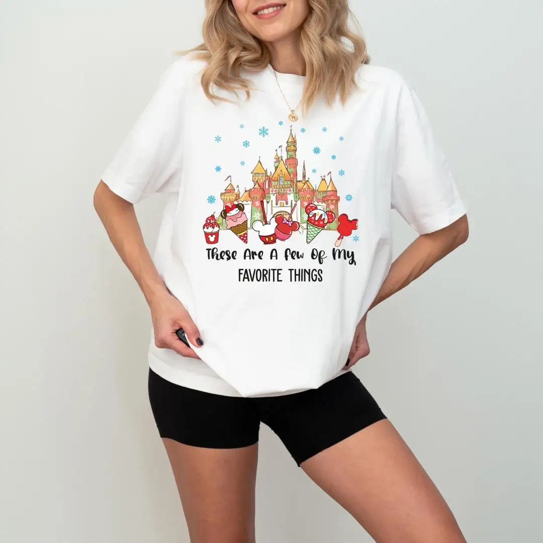 Disneyland Castle Shirt, These Are A Few Of My Favorite Things Shirt, Disney Mickey & Minnie Snacking Tee, Mickey Snack Valentines Day Tee