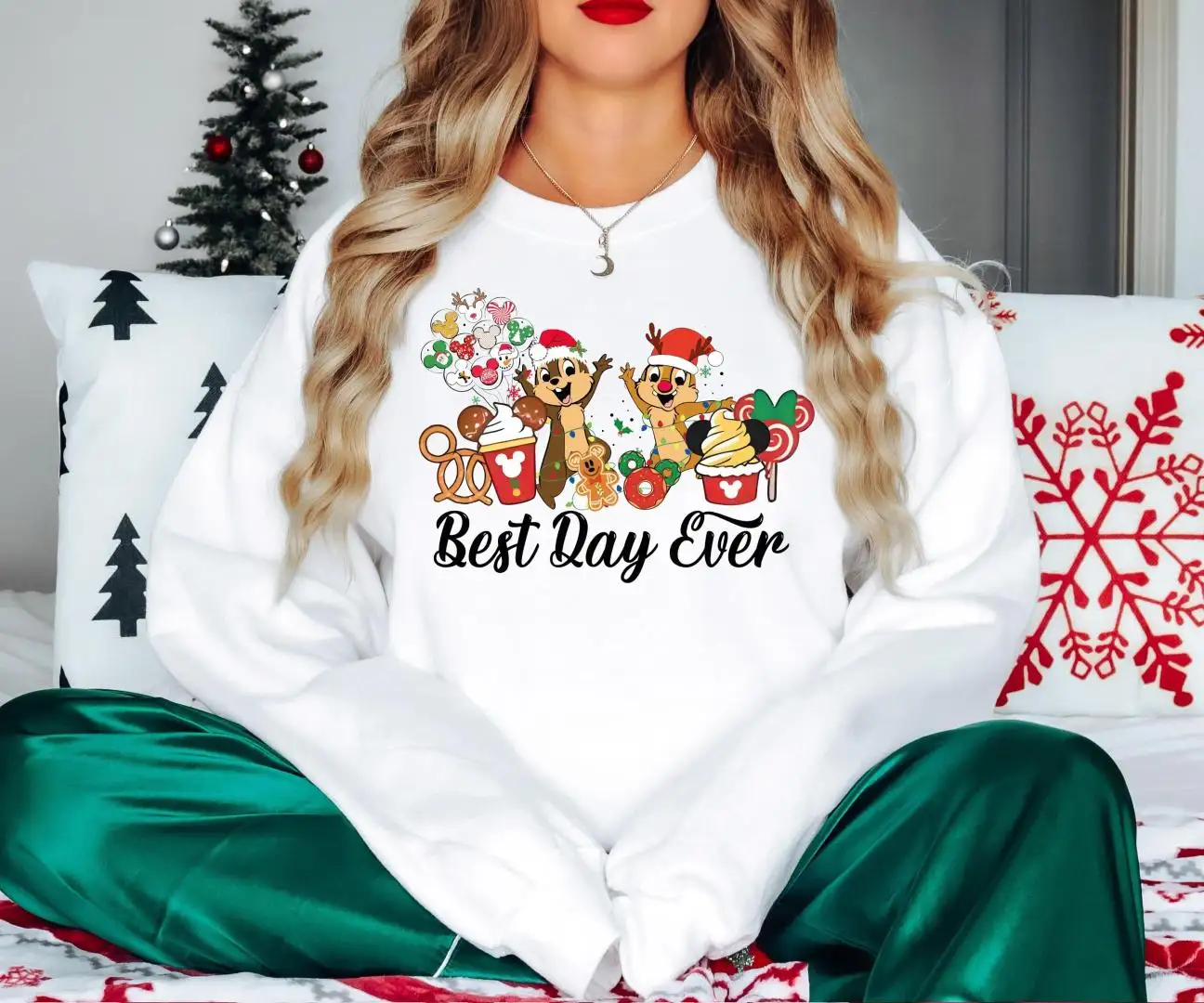Disney Chip & Dale Christmas Shirt, Best Day Ever Xmas Sweatshirt, Very Merry Christmas Party Shirt, Disneyland Xmas Snacking Holiday Tee