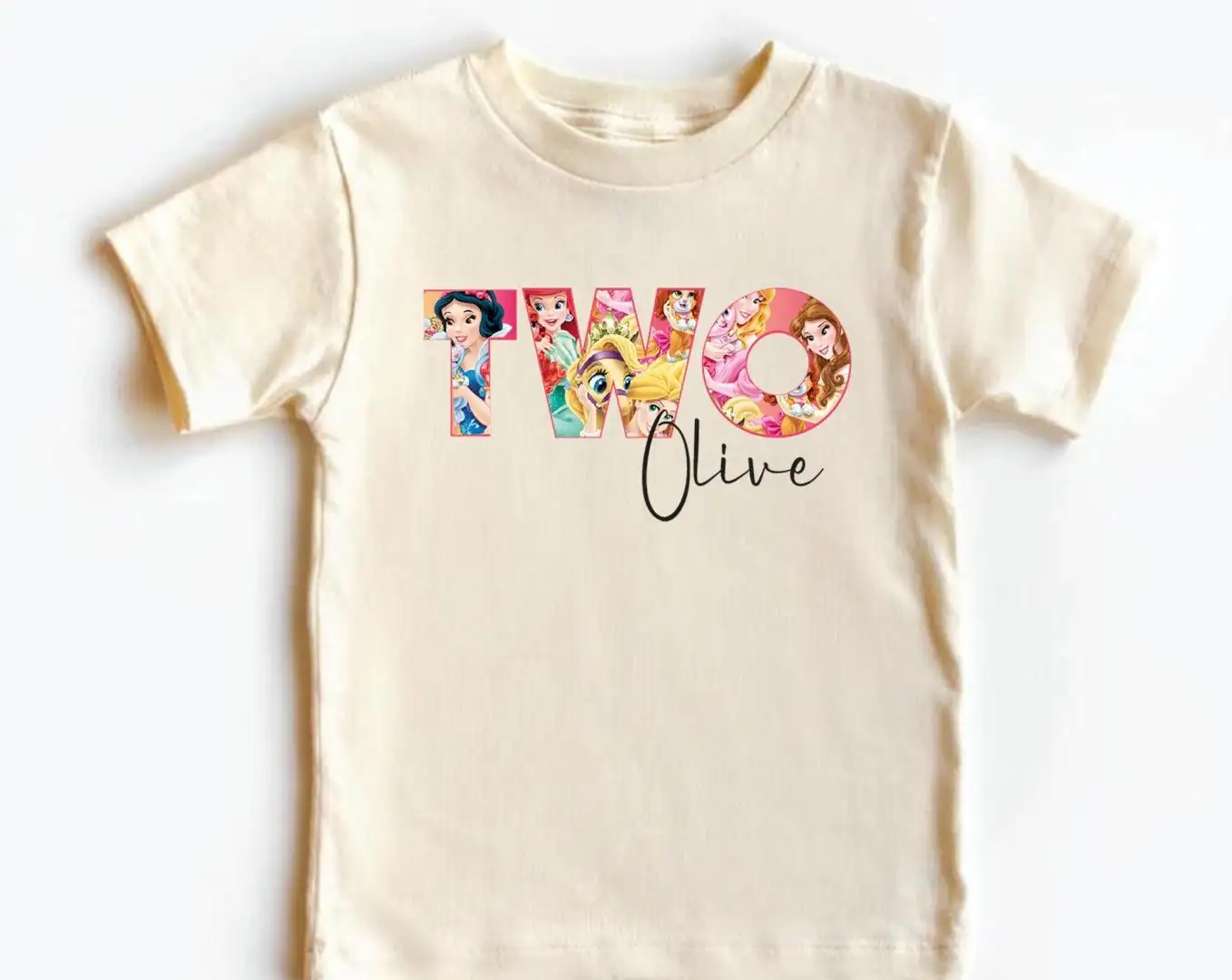 Custom Disney Princess Birthday Shirt for Girls