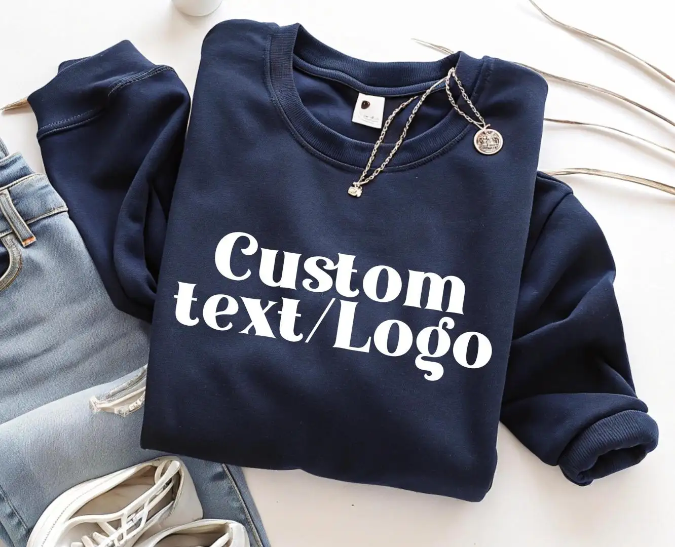 Custom Text Sweatshirt, Personalized Sweatshirt Gift, Custom Logo Sweatshirt, Personalized Text Sweatshirt, Custom Family Sweatshirt
