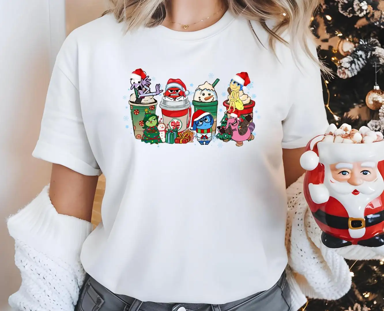 Christmas Coffee Inside Out Shirt, Christmas Matching Shirt, Disney Christmas Shirt, Inside Out Christmas Shirt, Christmas Latte