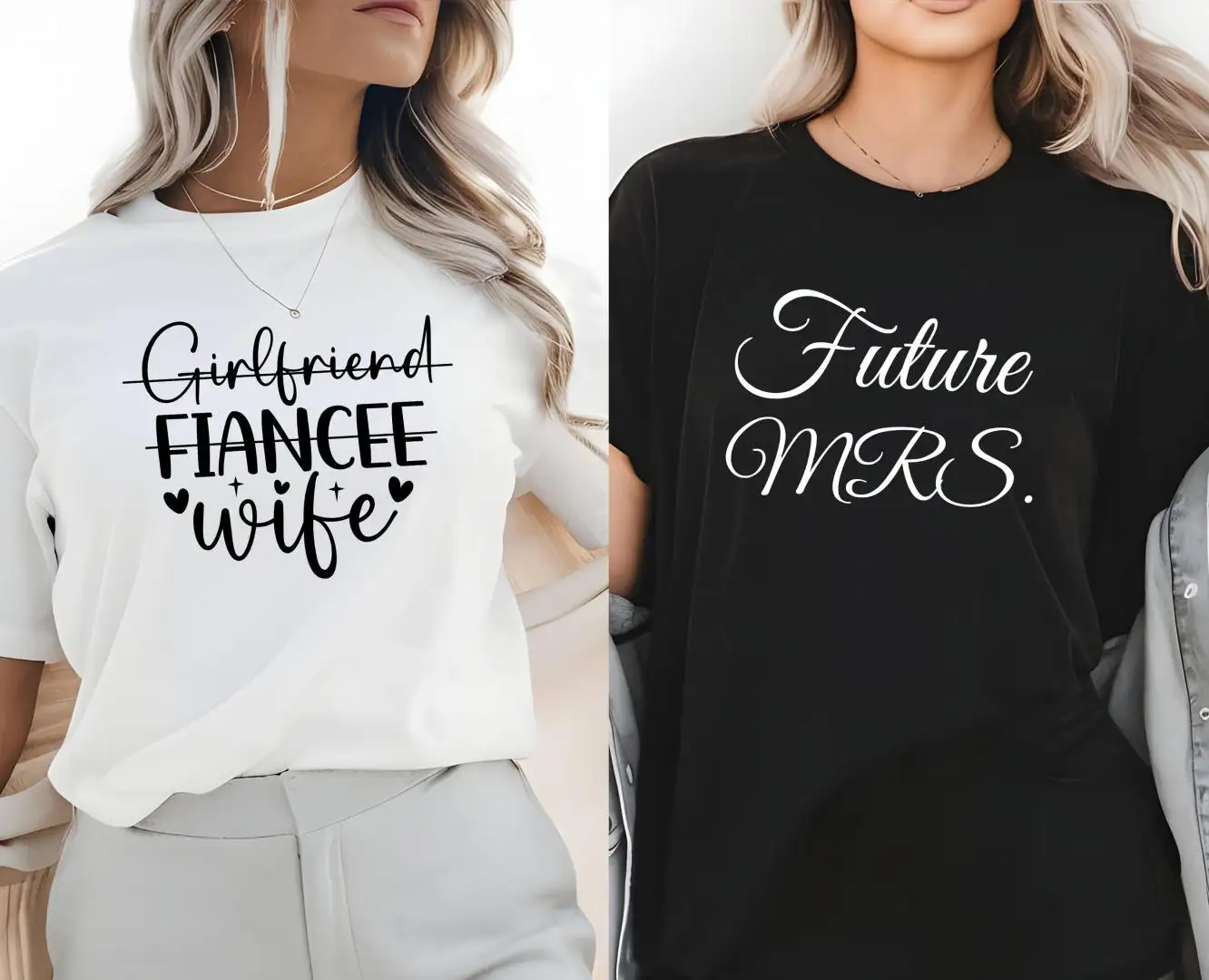 Girlfriend Fiancée Wife Shirt, Wifey Shirt, 2nd Anniversary Gift, Just Married Tee, Christmas Gift for Wife, Honeymoon Shirt, Fiancé Gift
