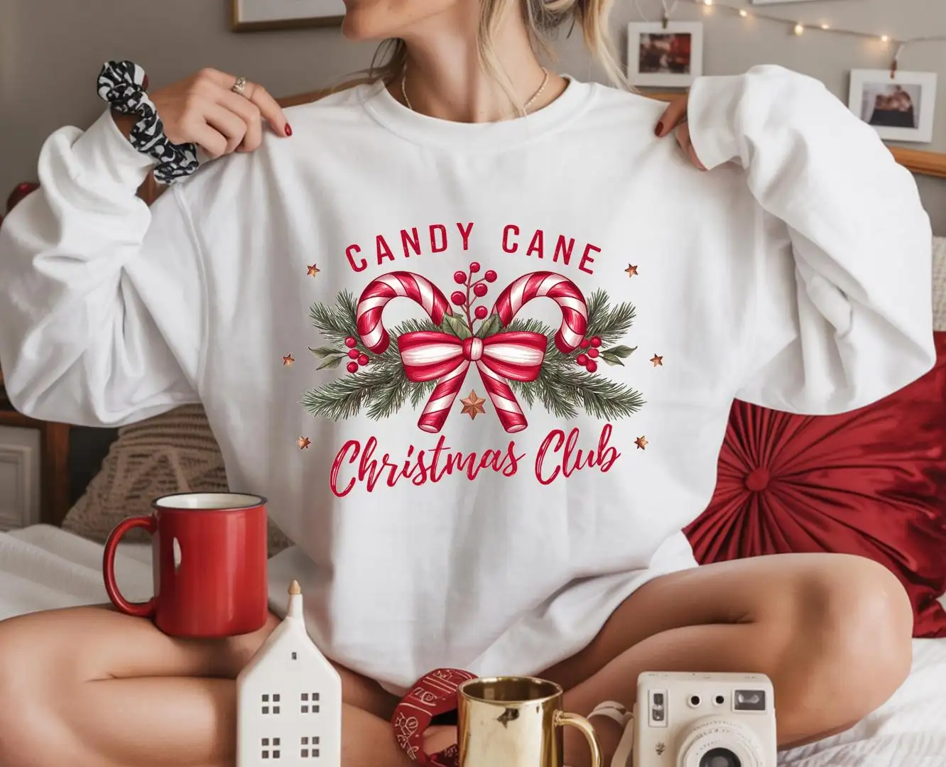 Candy Cane Christmas Club Shirt, Candy Cane Shirt, Christmas Squad Tee, Christmas Matching Shirt, Coquette Christmas Shirt, Christmas Club