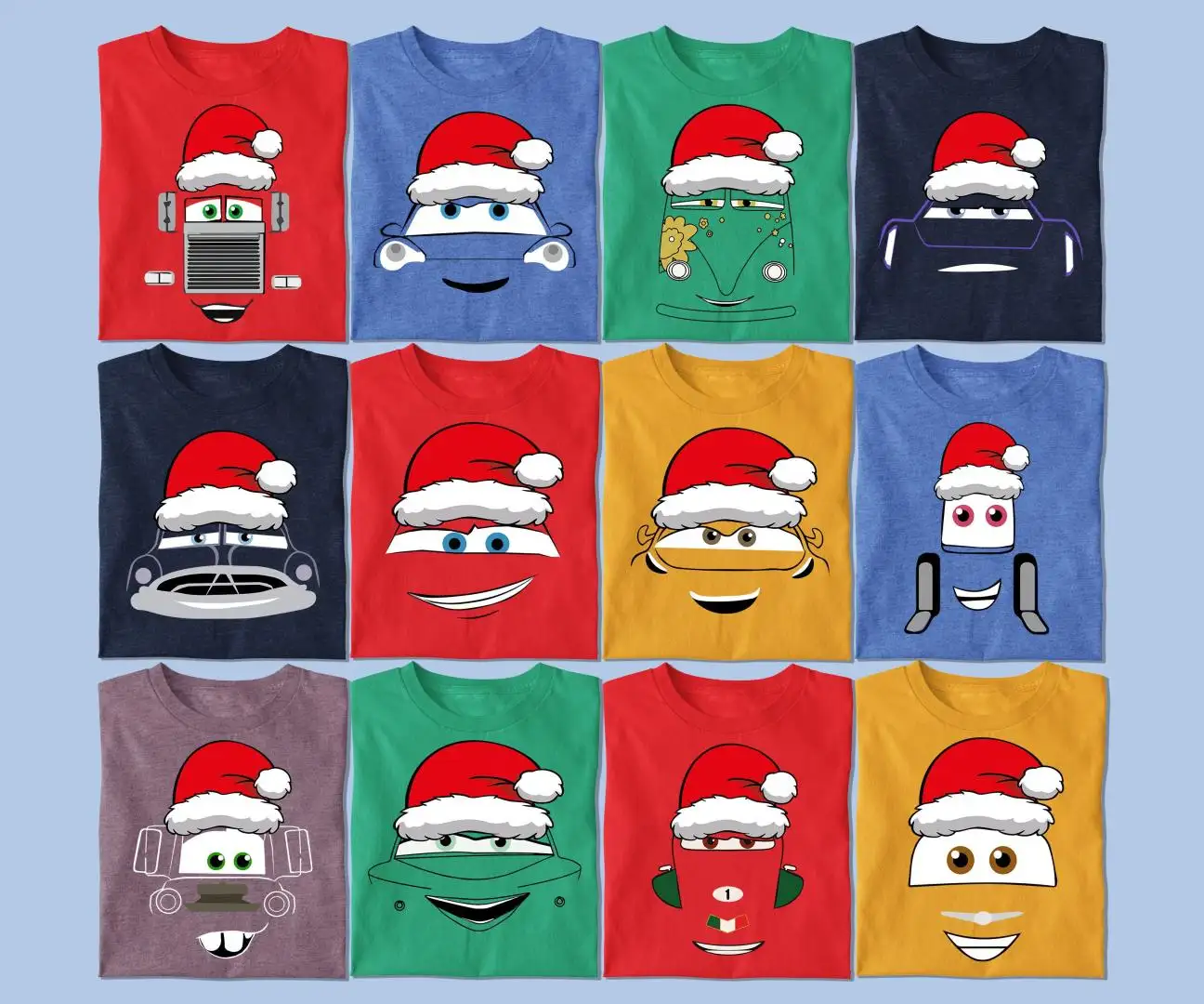 Disney Cars Face Christmas Family Shirt, Disney Vacation, Cars Group Shirt, Cars Shirt, Disney Cars Shirt, Disney Cars Christmas Sweatshirt