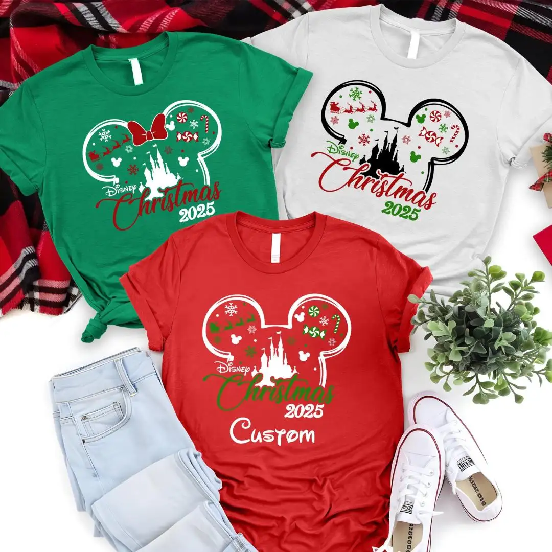 Disney Christmas 2025 Shirt, Mickey Minnie Christmas Shirt, Custom Disney Family Christmas Shirt, Christmas Family Shirt, Disney Christmas
