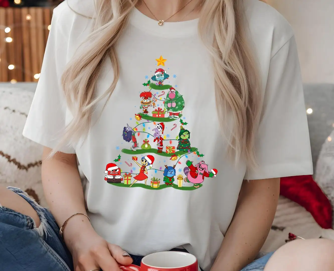 Christmas Tree Inside Out Shirt, Merry Christmas Shirt, Inside Out Christmas Shirt, Disney Christmas Shirt, Christmas Lights Shirt