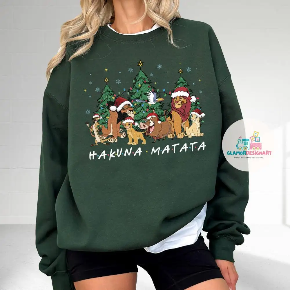 Hakuna Matata Christmas Lights T-shirt, The Lion King Xmas Holiday Tee, Christmas Safari, Disney Animal Kingdom Christmas shirt