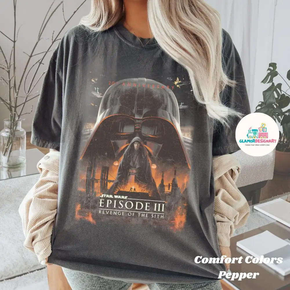 Vintage Revenge of the Sith 20th Shirt, Anakin Skywalker Shirt, Darth Vader Tee, Jedi TShirt Starwars Episode III Revenge of The Sith Tee