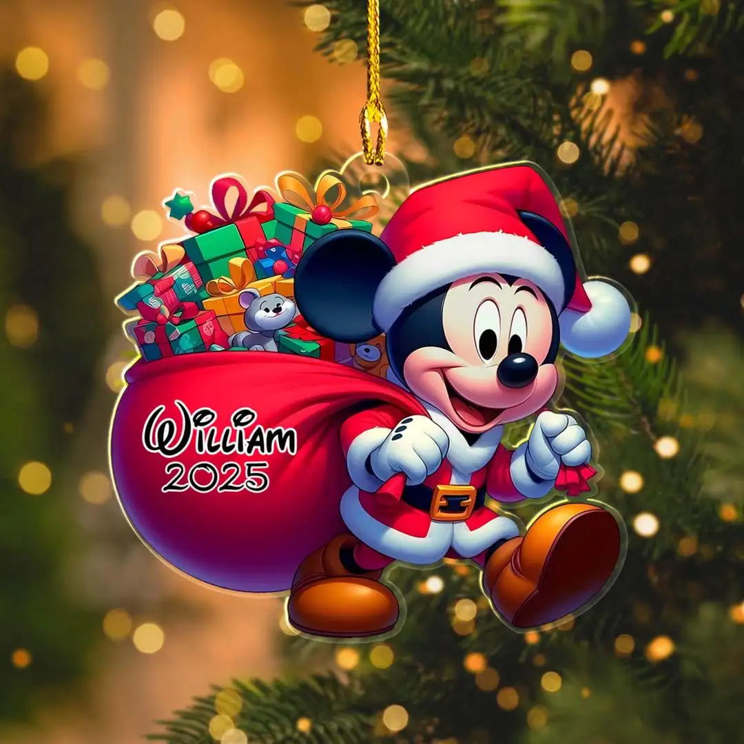 Personalized Mickey Christmas Ornament 2025, Mickey Mouse Ornament 2025 Disney Keepsake 2025 Ornament Mickey Ornament Disneyworld Gifts