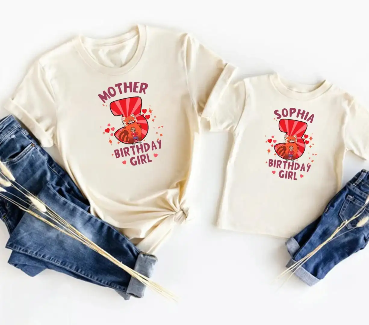 Turning Red Disney Birthday Shirt for Family Party