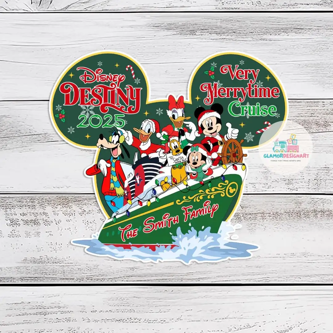 Magnet Christmas Ship, Gift, Cruise Magnet, Mickey Christmas Magnet, Disney Cruise Magnet, Sailing Gift, Door Magnet, Christmas Magnet