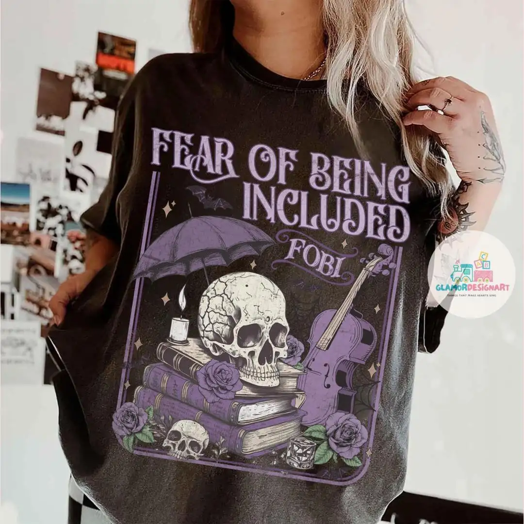 Comfort Colors FOBI Shirt Fear of Being Included Shirt Vintage Reading shirt Bookish for Book Lover Gift Anti Social Introverted Reader Tee