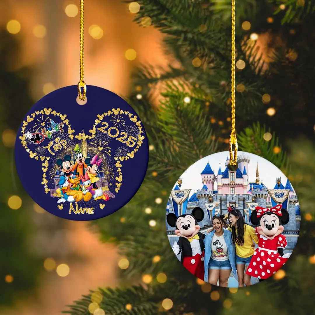 Personalized Disney Family Trip 2025 Ornament, Disneyland Family Trip, Family Keepsake Gift, Mickey Ornament, Family Vacation Ornament